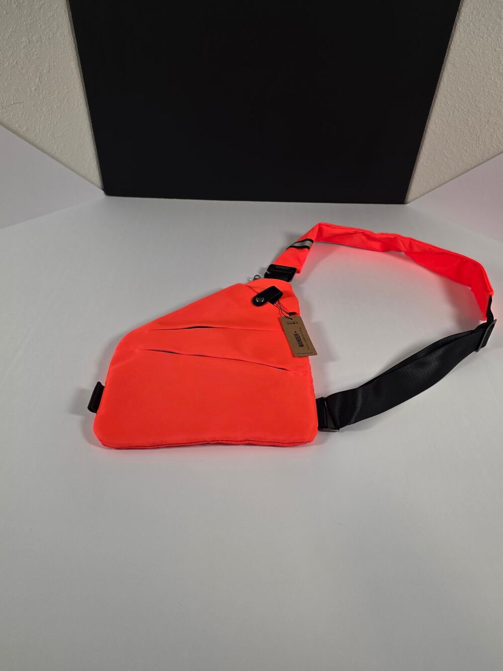 WANDER+ Anti-Theft Travel Bag Fluo Orange Crossbody Sling NWT Unisex